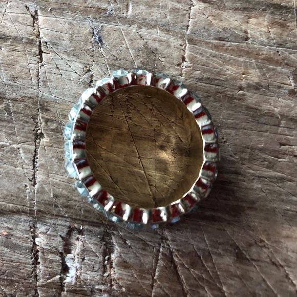 Pale Blue Baublebar size 9 Cocktail Ring - Picture 3 of 4